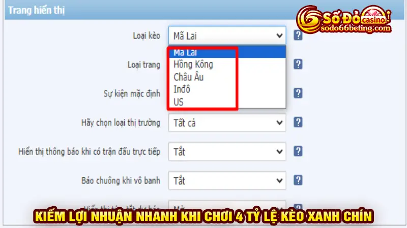 Kiếm lợi nhuận nhanh khi chơi 4 tỷ lệ kèo xanh chín
